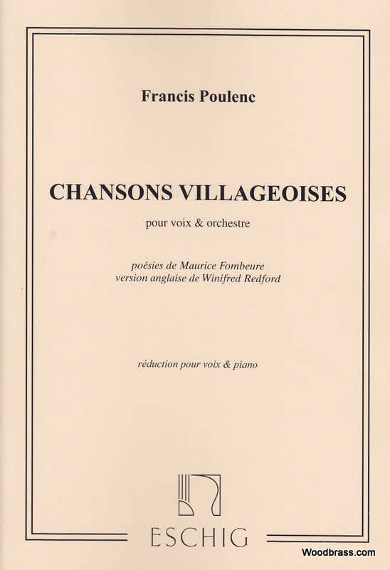 Poulenc F. - Chansons Villageoises - Chant et Piano