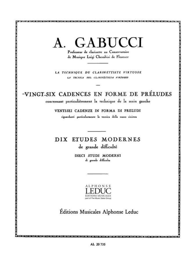 Gabucci A. - 26 Cadences En Forme De Preludes