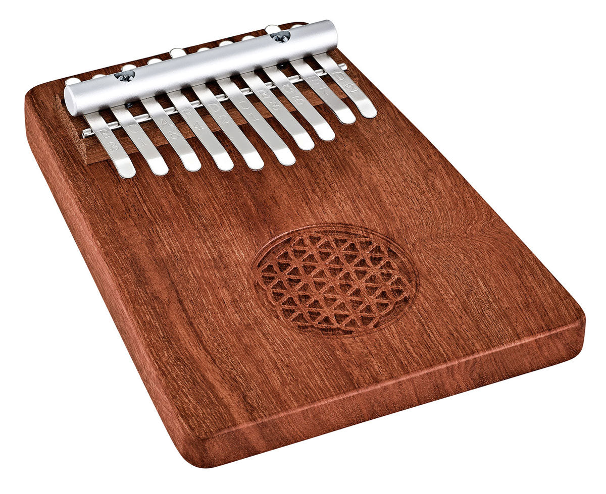 MEINL SONIC ENERGY SOLID KALIMBA 10 NOTES ZAMBESI REDWOOD FLOWER OF LIFE
