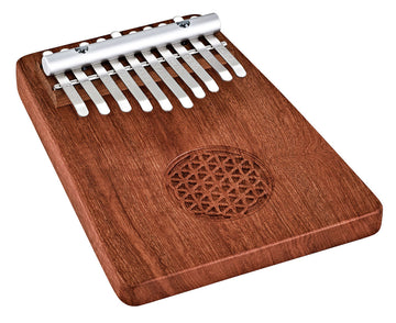 MEINL SONIC ENERGY SOLID KALIMBA 10 NOTES ZAMBESI REDWOOD FLOWER OF LIFE