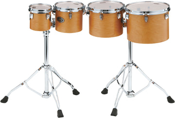 HIGH-PITCHED 4PC SINGLE HEAD CONCERT TOM SET VINTAGE ANTIQUE MAPLE