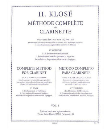 Komplette Klarinettenschule Vol.1 - Klosé