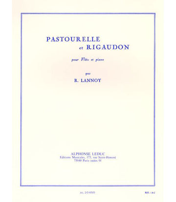 LANNOY R. - PASTOURELLE ET RIGAUDON - FLUTE & PIANO
