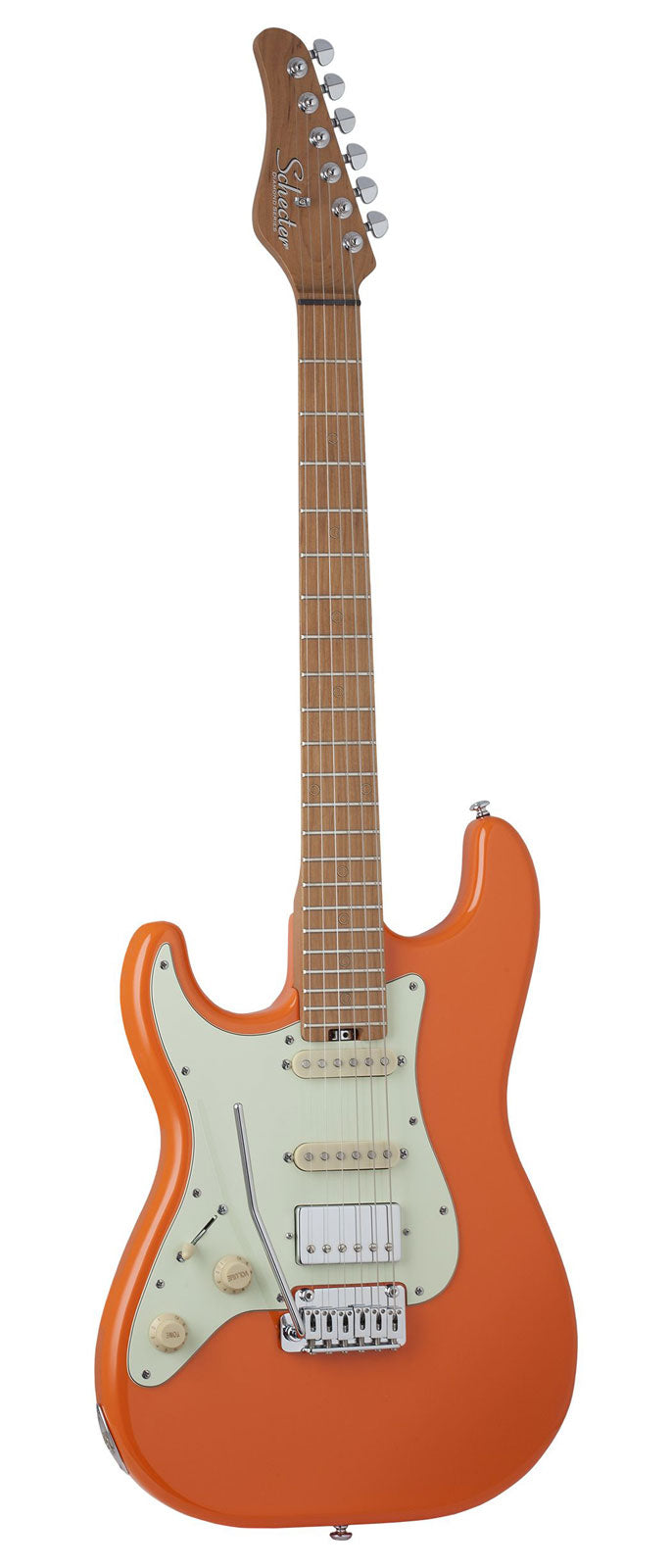 HSS LH Nick Johnston Signature Atomic Orange