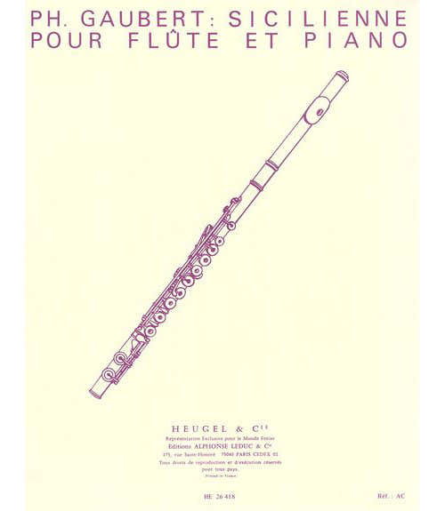 Gaubert Philippe - Sicilienne Pour Flute et Piano