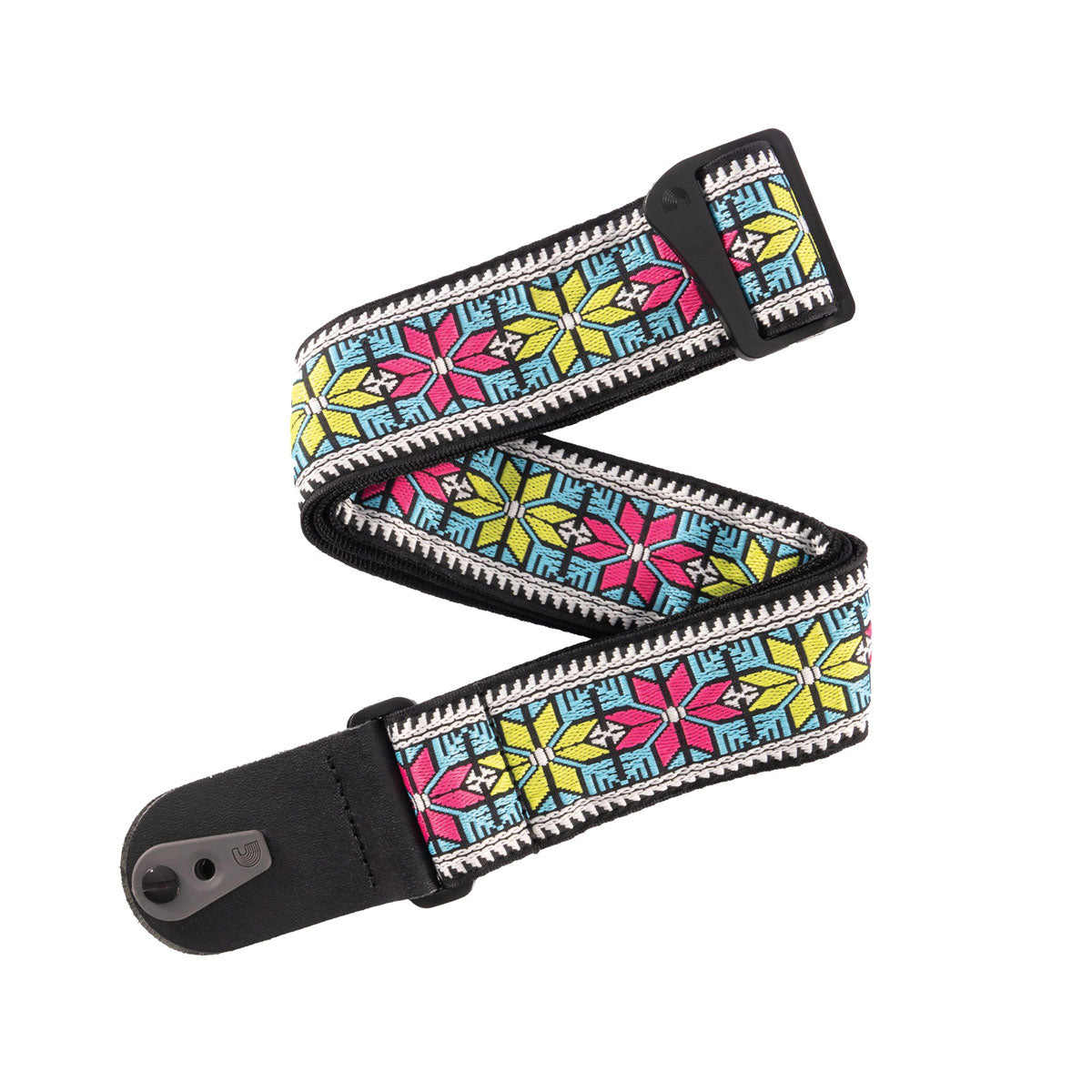 Pad Lock Gewebter Gitarrengurt Parallel Flowers