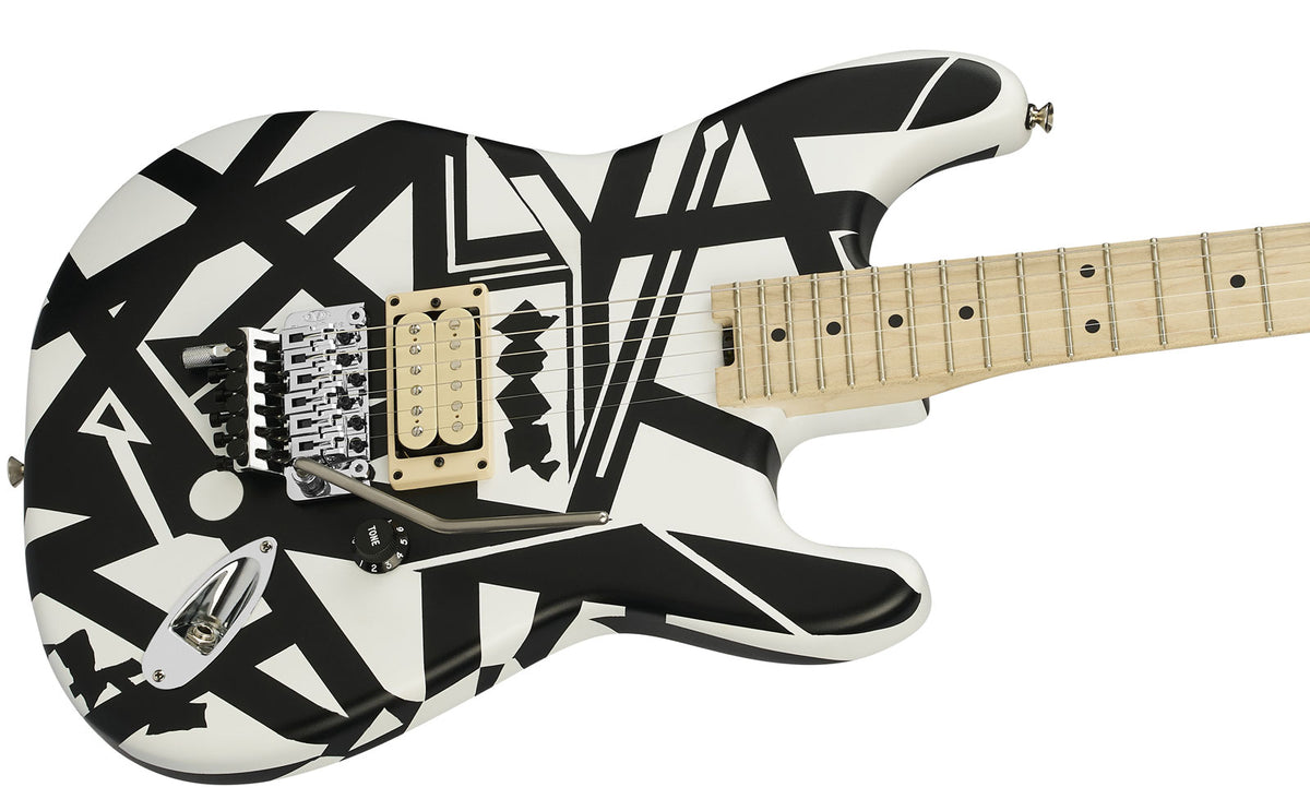 EVH Striped Series Shapes, MN Weiss und Schwarz