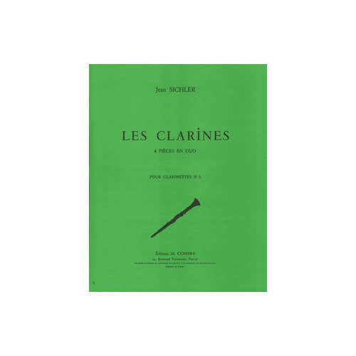 Sichler - Les Clarines - 4 Pièces En Duo - 2 Clarinettes Sib