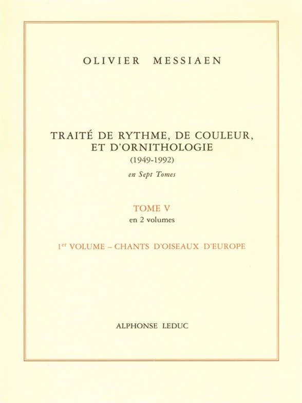Traité de Rythme de Couleur et d'Ornithologie
