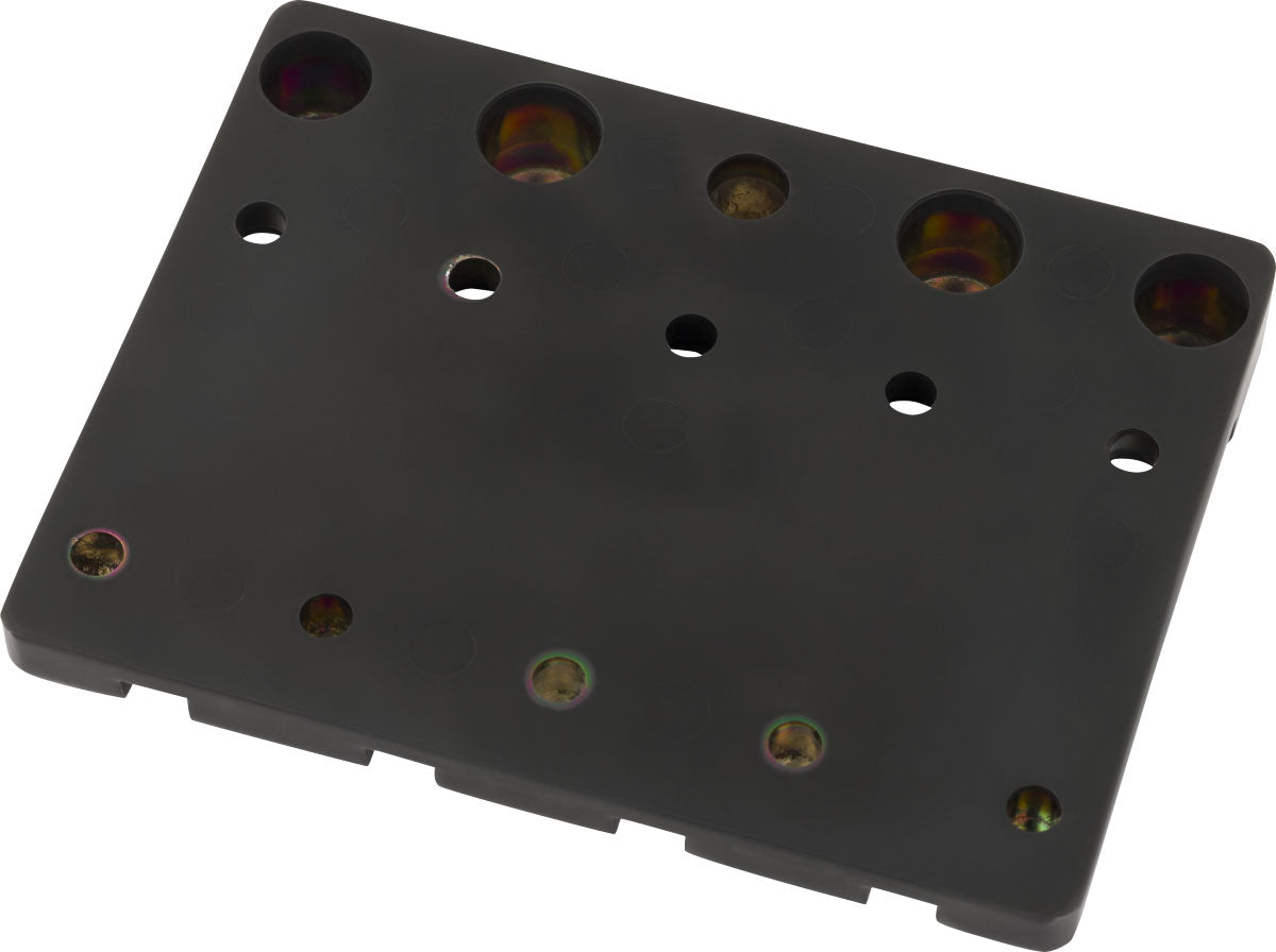 Fender HiMass 4-Saiten-Bassbrücken-Baugruppe mit Messingreitern Schwarz