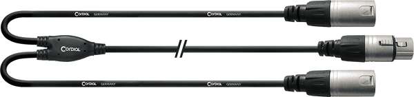 Y-Kabel XLR-Buchse/2 XLR-Stecker 30 CM