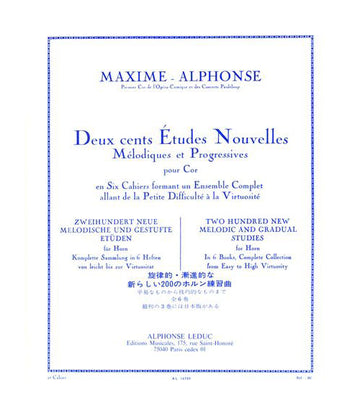 MAXIME-alphonse - 200 Etudes Nouvelles Vol.2 - Cor