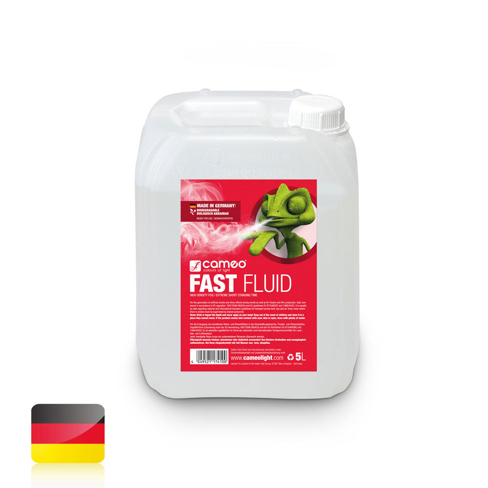 Cameo SCHNELLE FLSSIGKEIT 5L - SEHR HOHE DICHTE UND SEHR KURZE HALTEFLSSIGKEIT FR RAUCHMASCHINEN - 5L