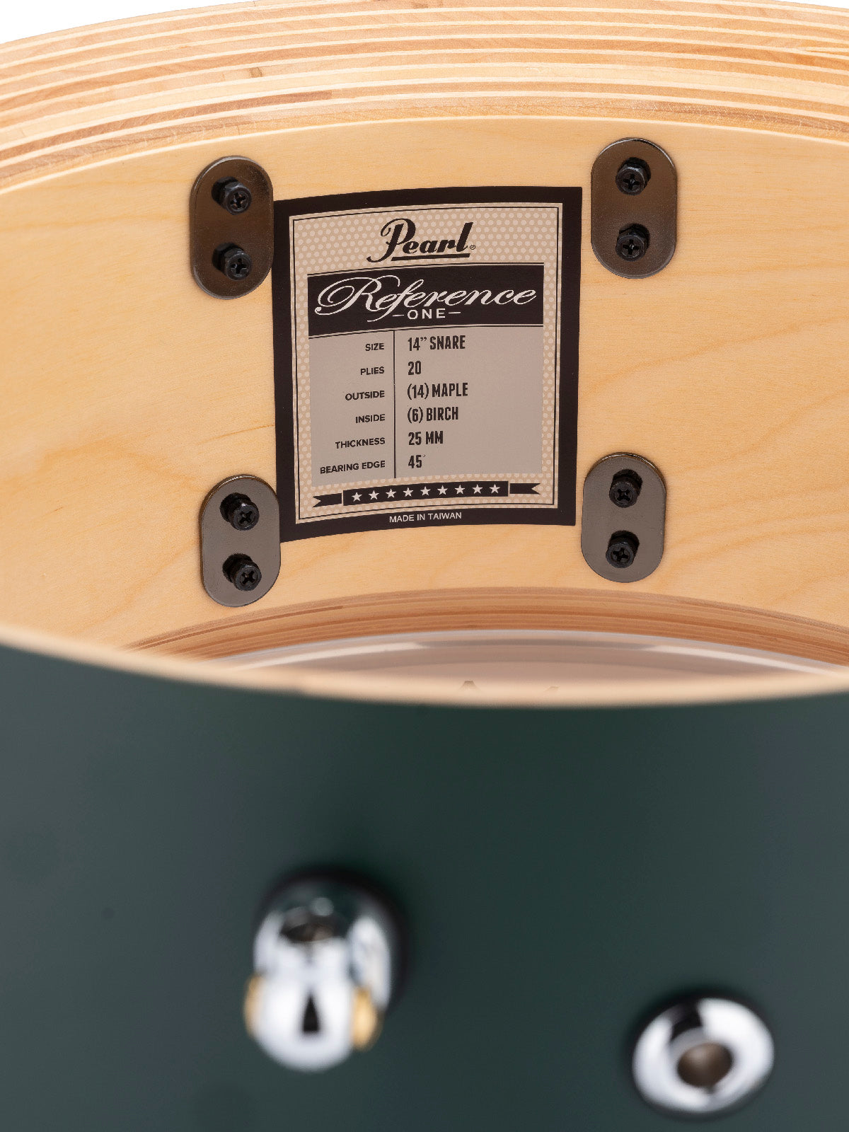 Reference One Series 14"x6,5" 20ply Snaredrum Satin Racing Green