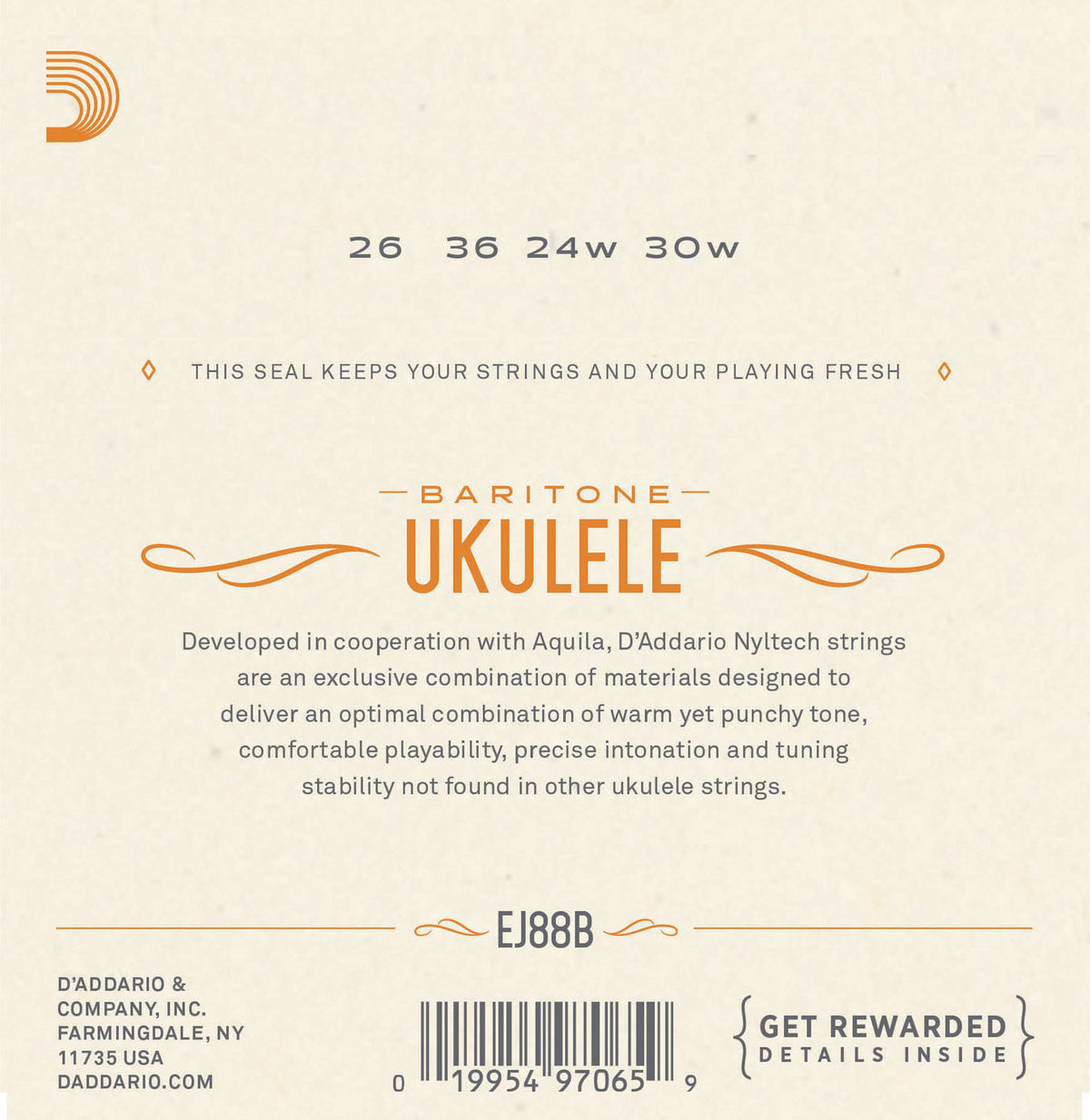 EJ88B Nyltech Ukulele Saiten Bariton