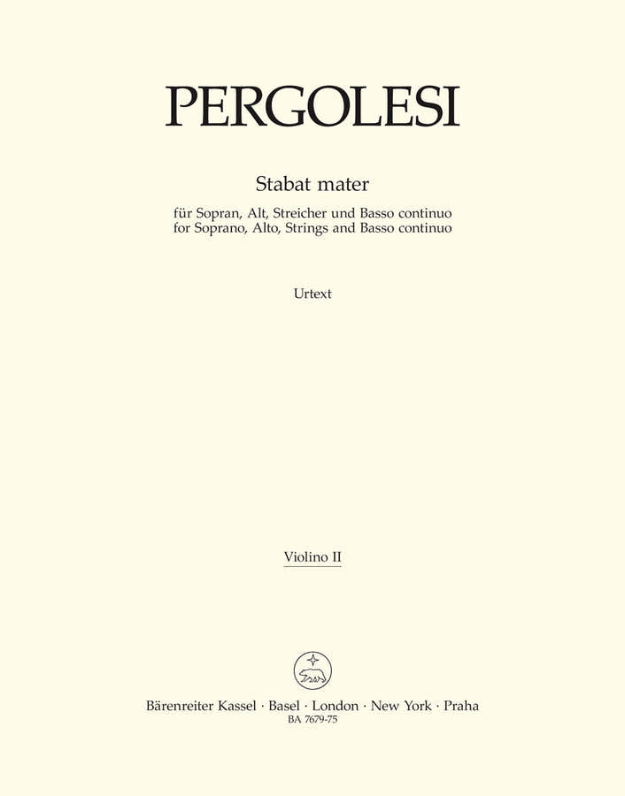 PERGOLESE G. B. - STABAT MATER - VIOLON 2