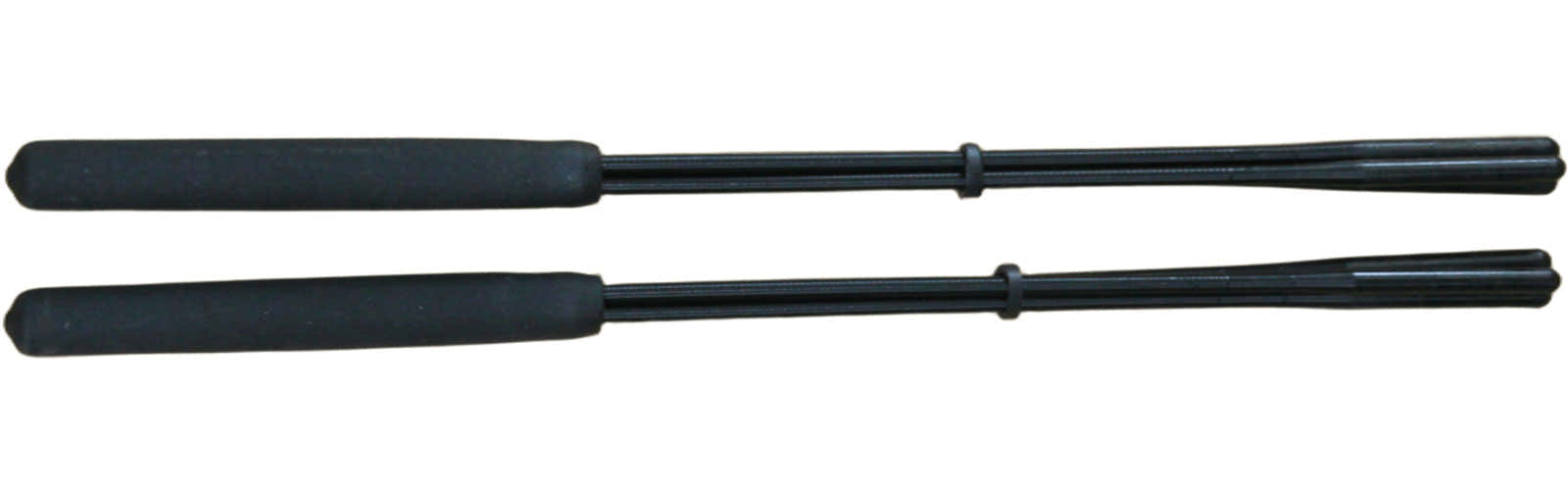 Tamborim-Schlagzeugstock 3 gespreizte Stränge schwarz, 36cm - hart