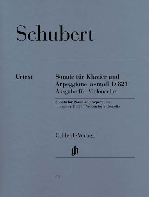 SCHUBERT F. - SONATA FOR PIANO AND ARPEGGIONE A MINOR D 821 (OP. POST.) (VERSION FOR VIOLONCELLO)
