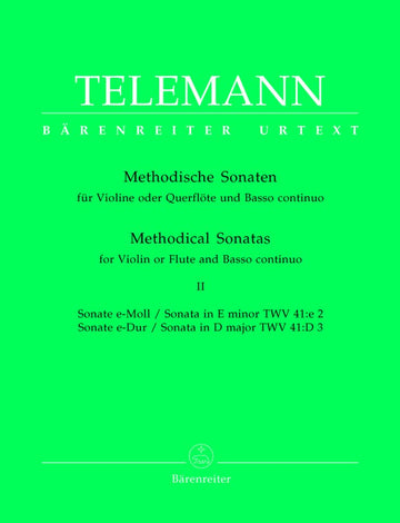 Telemann G.P. - 12 Methodische Sonaten Vol.2 - Violon Ou Flute Basse Continue