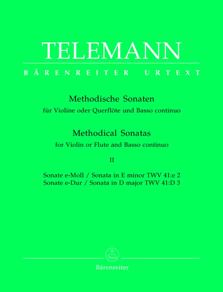 Telemann G.P. - 12 Methodische Sonaten Vol.2 - Violon Ou Flute Basse Continue