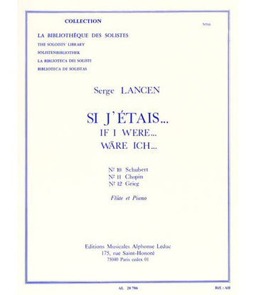 Lancen S. - Si J'etais - Flute et Piano
