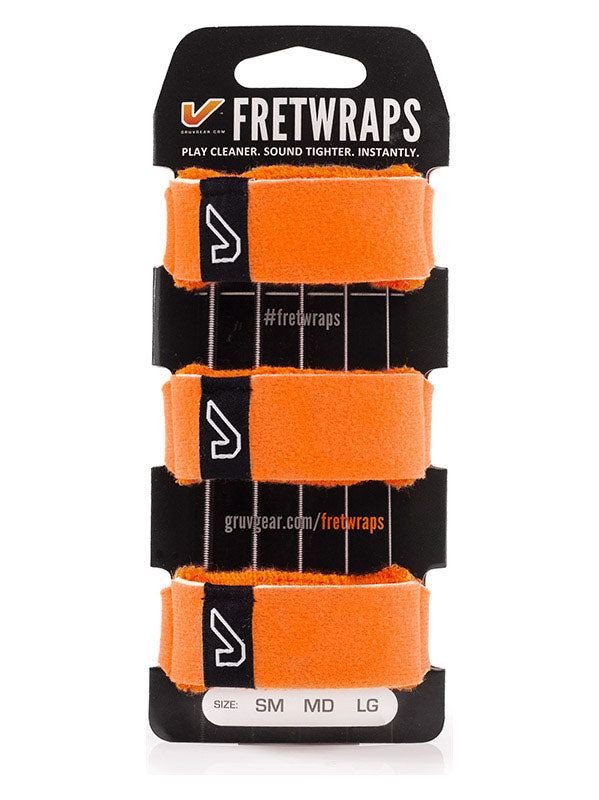 FretWraps 3er-Pack Leuchtorange - Klein