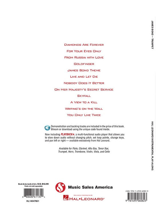 Hal Leonard Instrumental Play Along - James Bond - Trompette