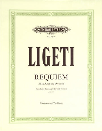 Ligeti Gyorgy - Requiem - MEZZO-soprano Voice (par 10 Minimum)