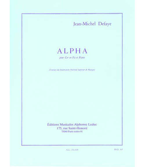 DEFAYE JEAN MICHEL - ALPHA - COR EN FA
