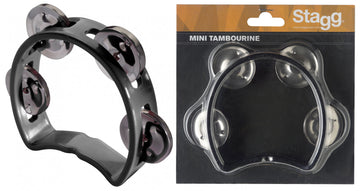 CUTAWAY TAMBOURINE 4 JINGLES BLACK