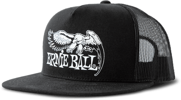 Ernie Ball Black With White Eagle Logo Hat