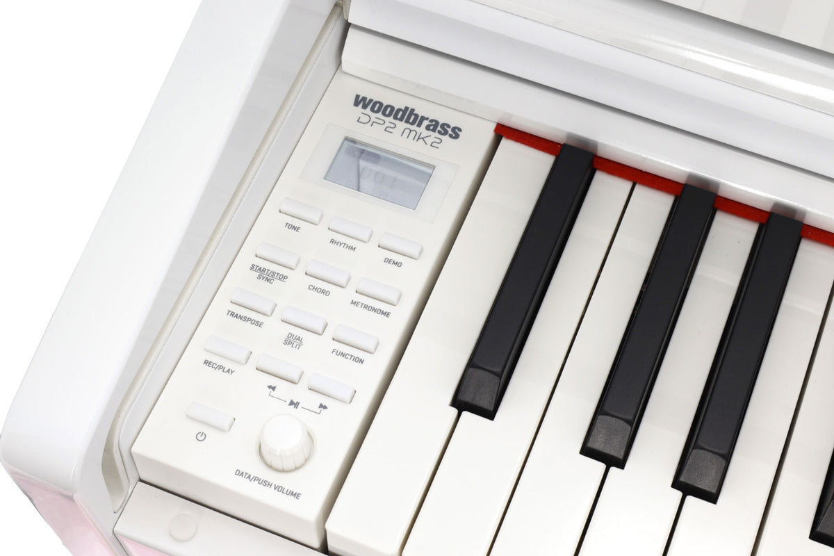 DP2 MK2 Set Weiß Hochglanz + Klavierbank