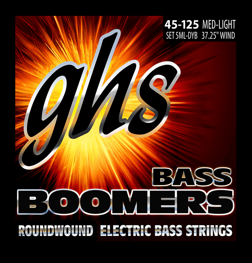 BOOMERS BOOMERS ROUND WIRE BASS STRINGS MEDIUM LIGHT SET /5C !45-65-85-105-130-130