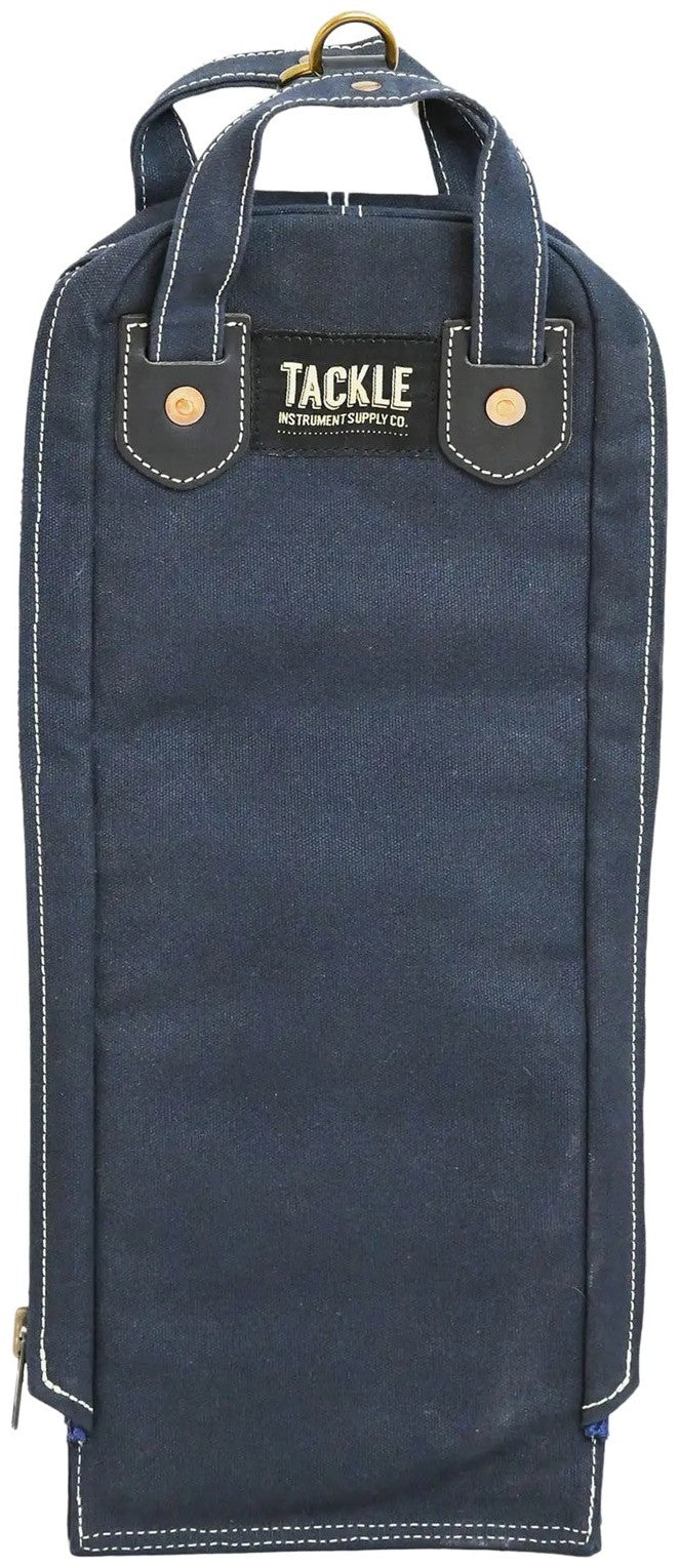 Modulare Sticktasche aus gewachstem Canvas - Marineblau
