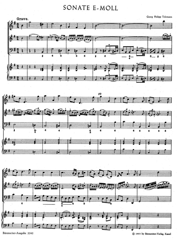 Telemann G.P. - 12 Methodische Sonaten Vol.2 - Violon Ou Flute Basse Continue