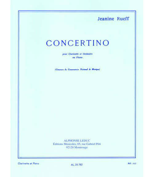 Rueff J. - Concertino Op.15 - Clarinette et Piano