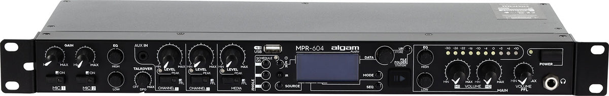 MPR 604 - rack-mountable 6-input preamp mixer with USB and FM