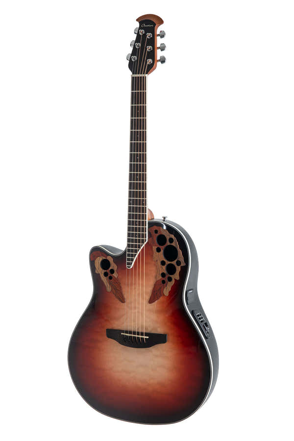 E-Akustikgitarre Celebrity Elite Plus Mid Cutaway Lefthand Ruby Burst