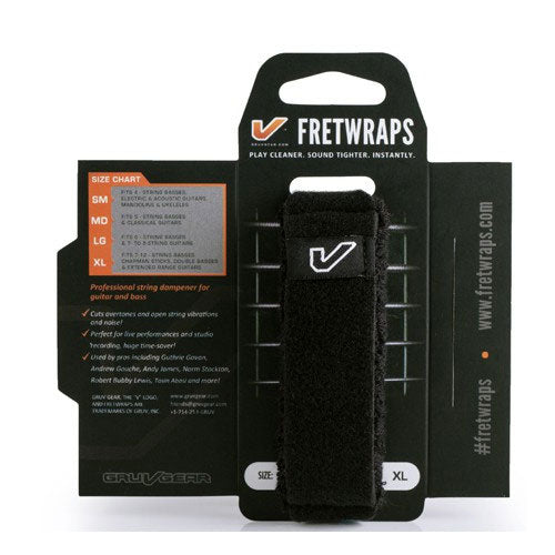 FRETWRAPS STRING MUTER- 1 PACK SCHWARZ (GROSS)