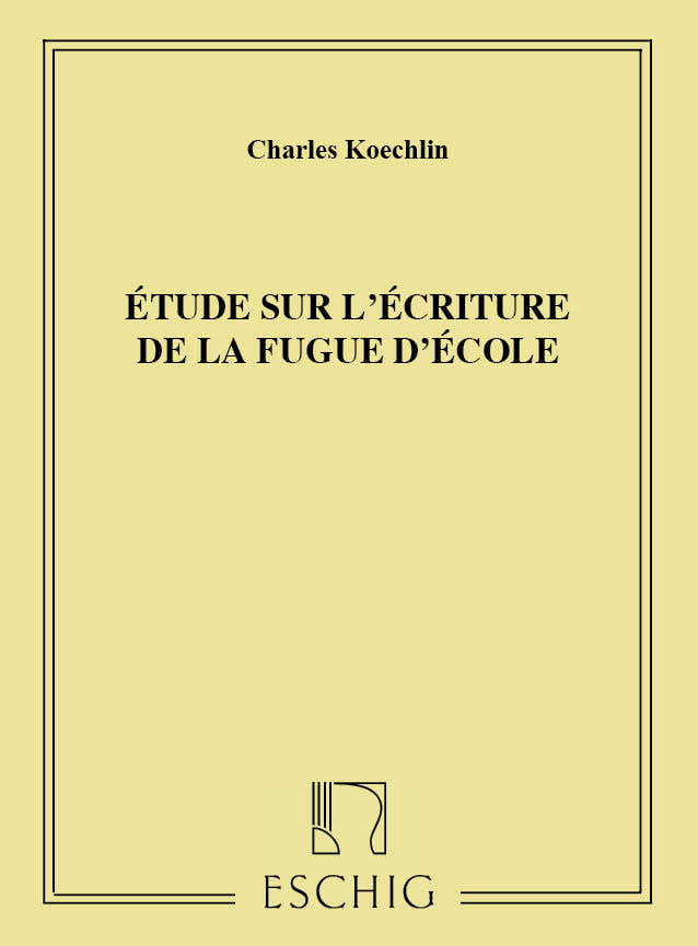 Etude Sur L'Ecriture De La Fugue D'Ecole