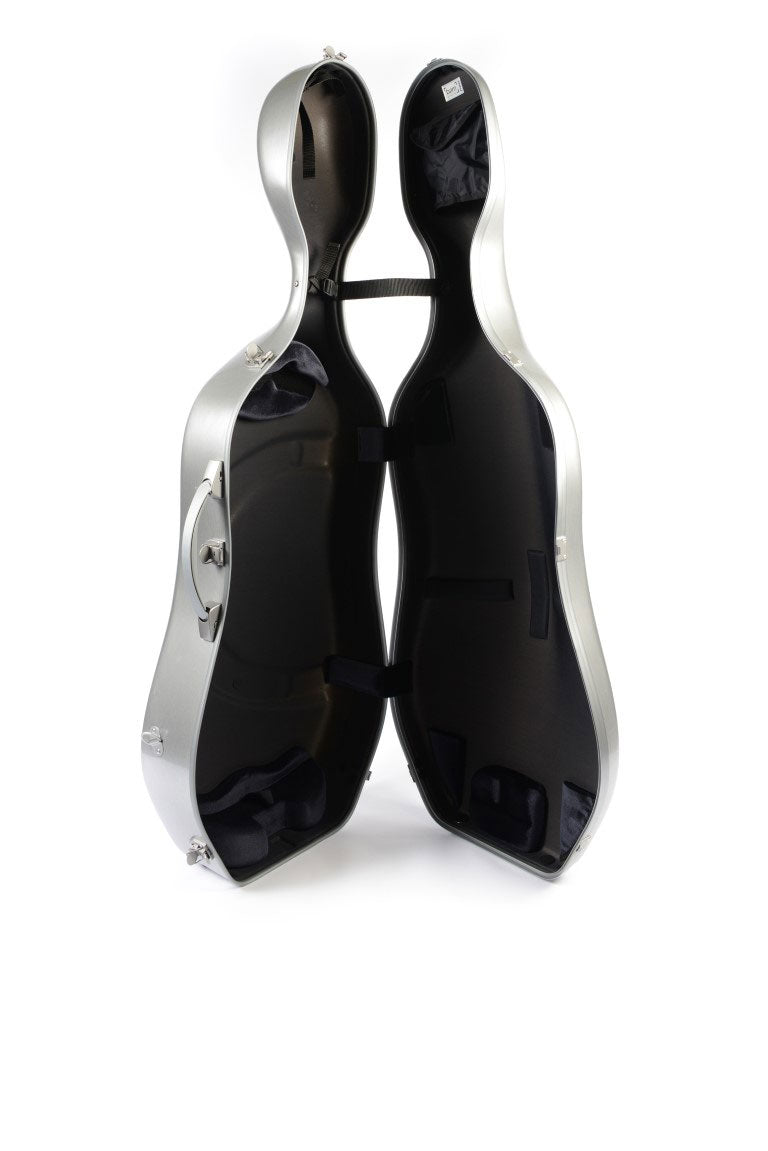 Cello-Etui 4/4 Hightech La Defense - Gebürstetes Aluminium