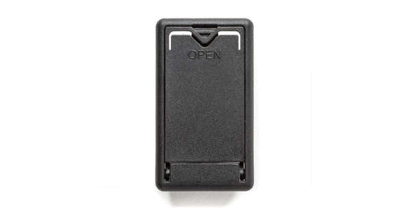 Schwarzes Batteriefachgehäuse