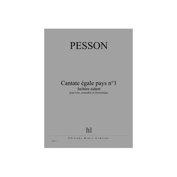 Pesson - C. Égale Pays N°1 -Jachère - Vokalensemble und Elektronik