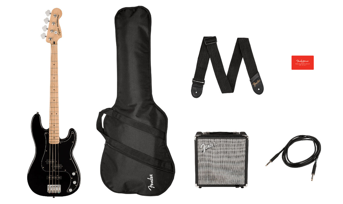 Squier Precision Bass Affinity MN PJ Paket Schwarz