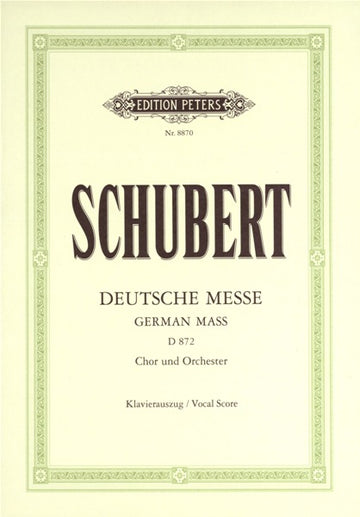 Schubert Franz - German Mass/deutsche Messe D872 - Mixed Choir (par 10 Minimum)