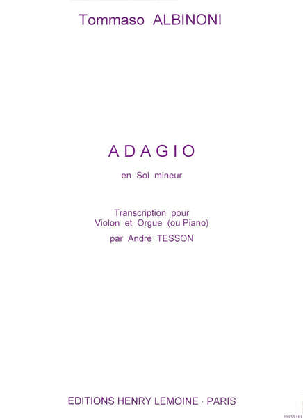 Albinoni Tomaso - Adagio - Violon Piano