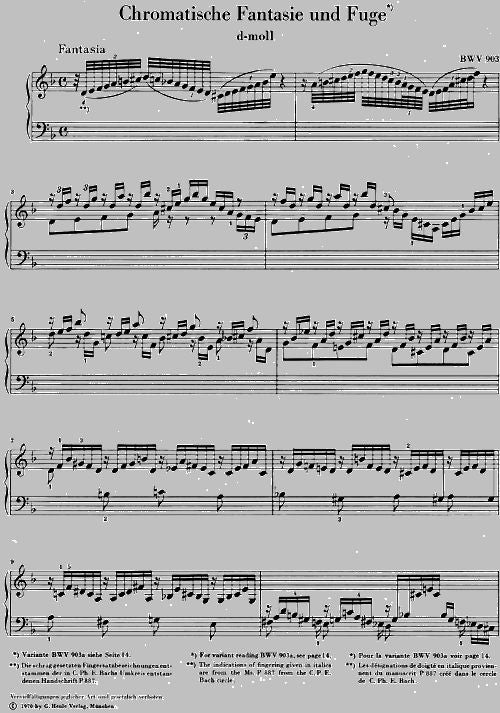 Bach J.S. - Chromatic Fantasy And Fugue D Minor BWV 903 And 903a