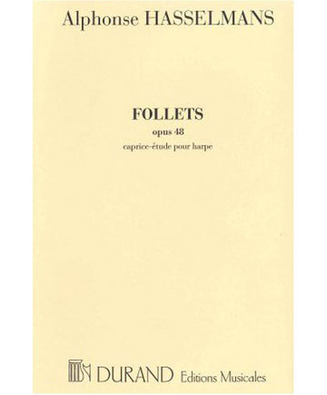 HASSELMANS A. - FOLLETS. CAPRICE-ETUDE OPUS 48 - HARPE