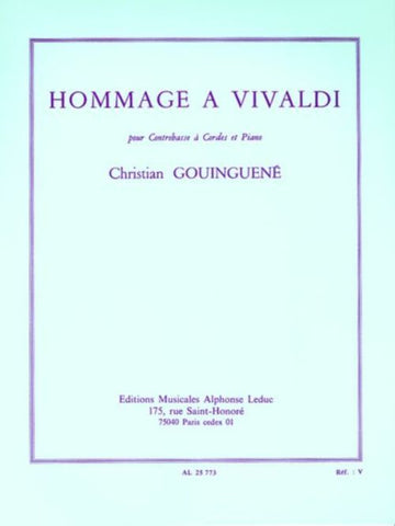 Gouinguene Christian - Hommage A Vivaldi - Contrebasse & Piano