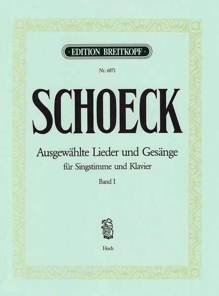 Schoeck Othmar - Ausgew. Lieder Und Gesange I - High Voice Piano
